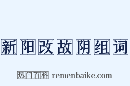 新阳改故阴组词是什么意思的图片